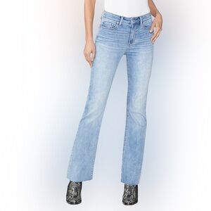 Paige Laurel Canyon Marianne Raw Hem High Rise Flare Denim Blue Jeans Size 27